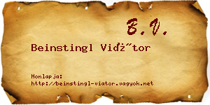 Beinstingl Viátor névjegykártya